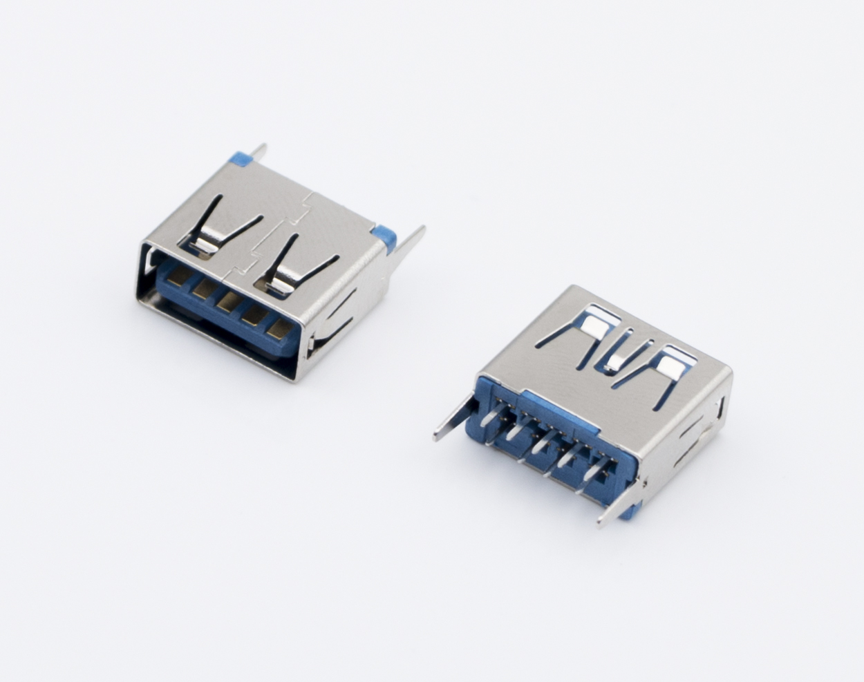 USB3.0 AF 短体 立式SMT 蓝胶