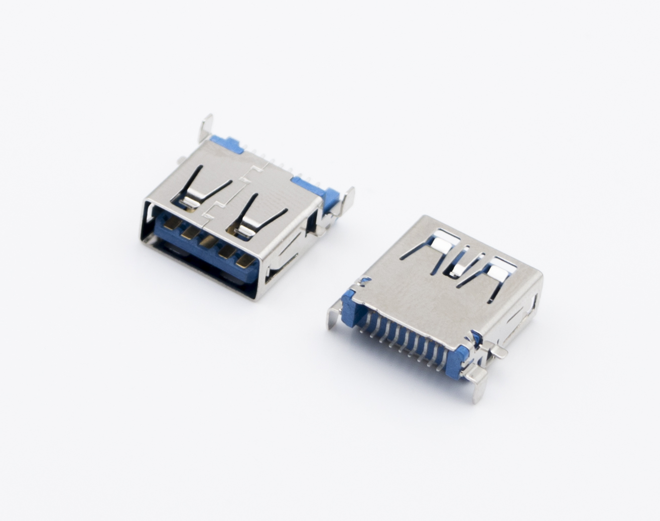 USB3.0 AF 短体 卧式SMT 蓝胶