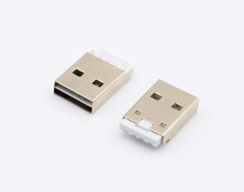 常德USB AM 双面插 焊线式 白胶